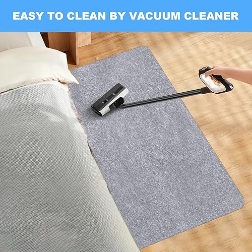 Miniatura 6 de Tapete para silla de oficina para suelo de madera dura y azulejos, tapete para silla de escritorio de computadora de 47 x 35 pulgadas, alfombra de