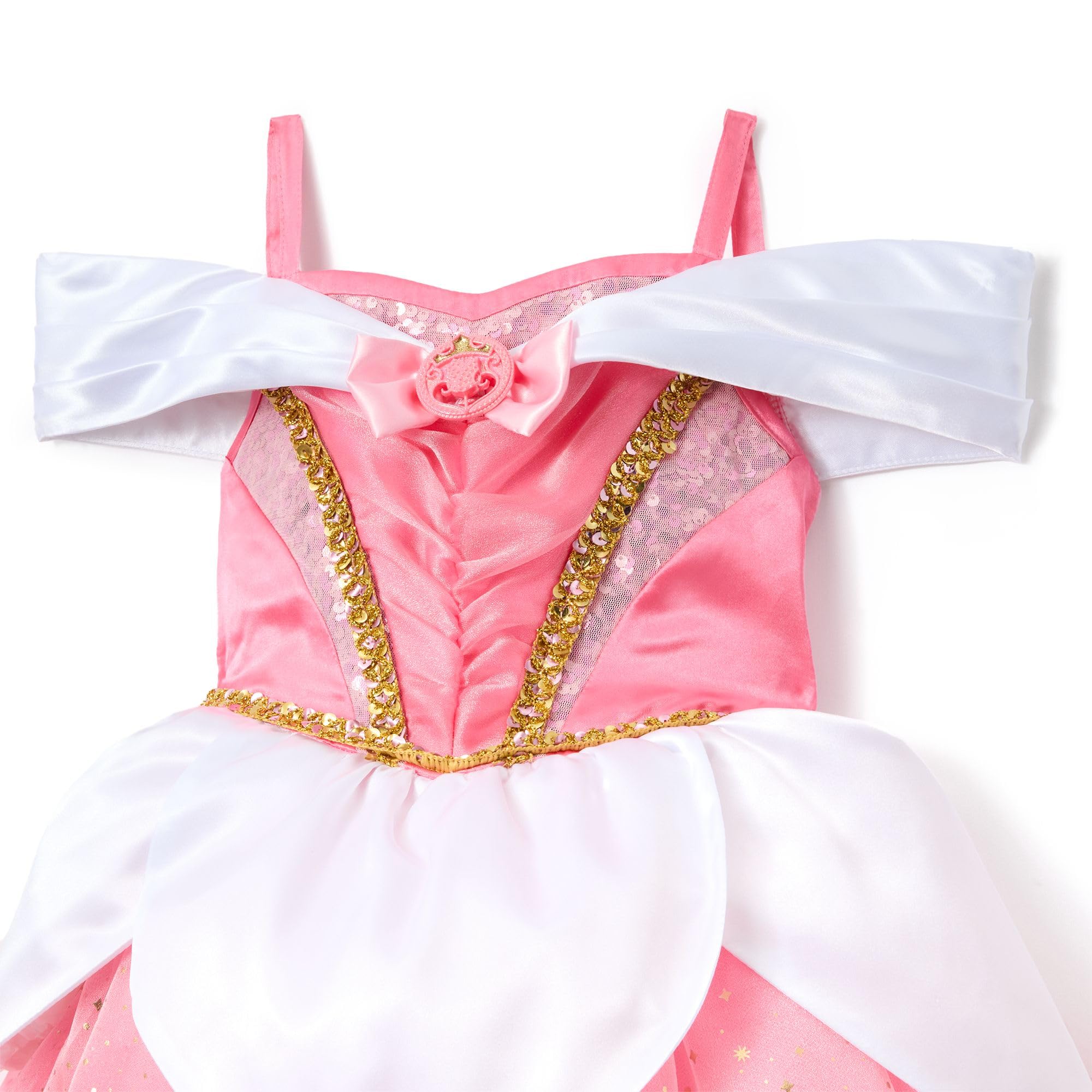 Disney Store Official, La Bella Durmiente, Aurora, Disfraz Infantil, Vestido de Princesa Rosa para Fiestas, Juego y Halloween, 7-8 años