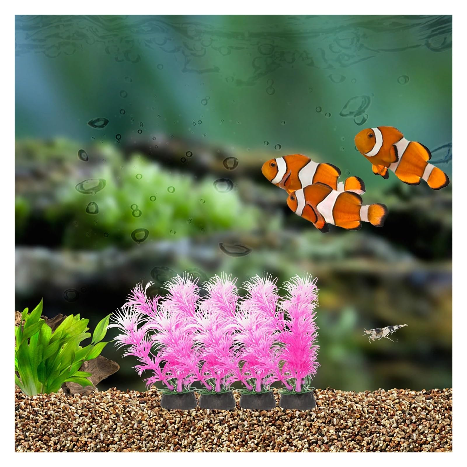 Plantas Artificiales para acuarios, Plantas Artificiales for Acuario 10 Piezas Multicolor
