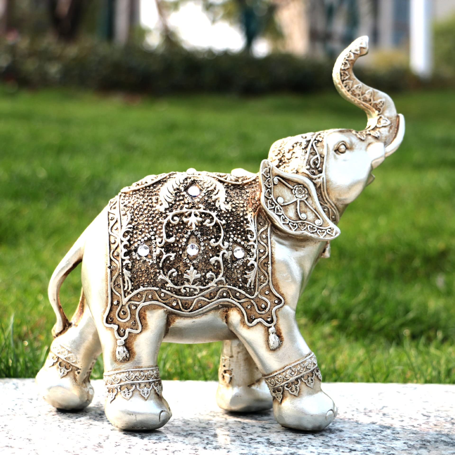 ヴィンテージ 鉄製 象／ゾウのオブジェ 】リアルな表情で造りも良い