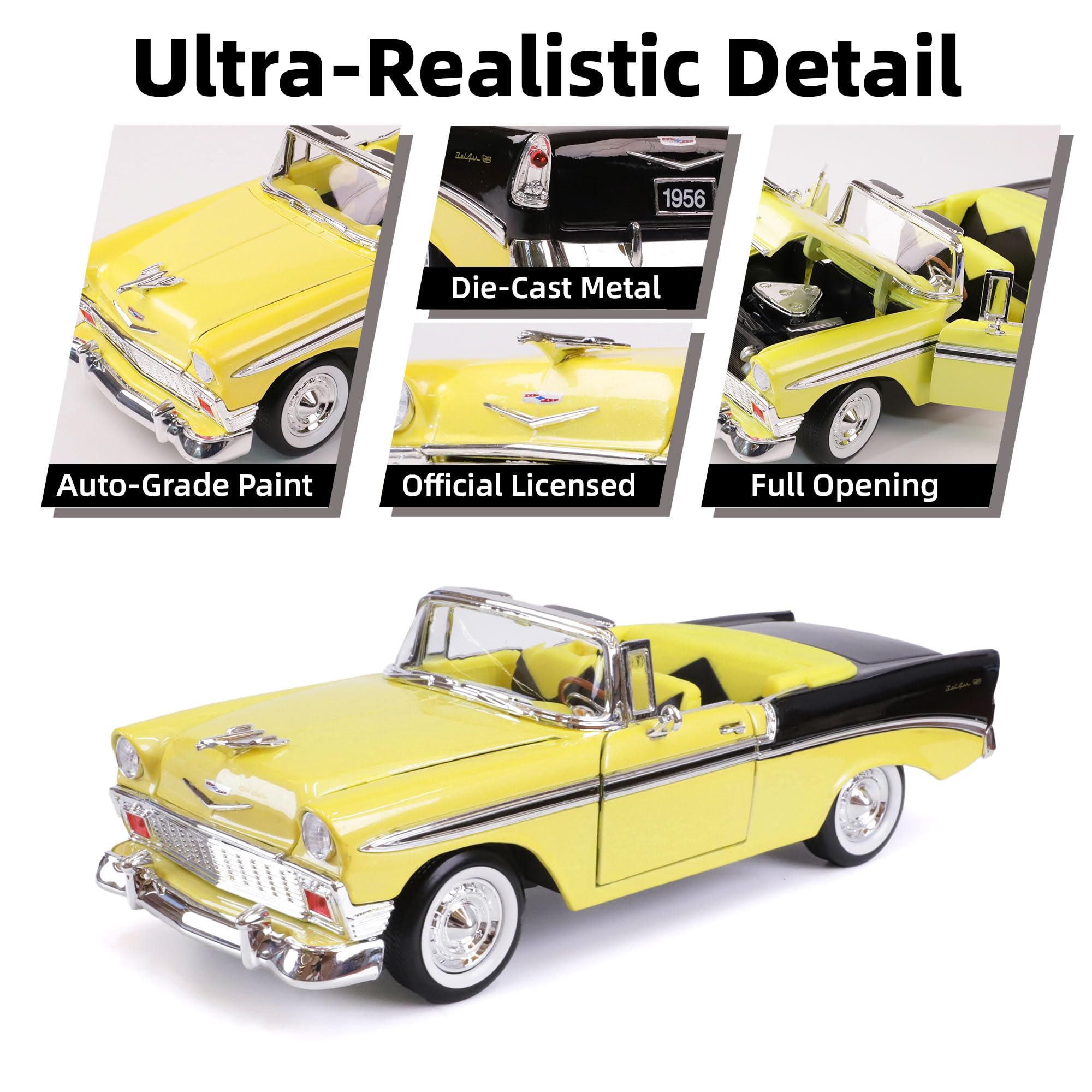 1956 Chevrolet Bel Air ダイキャストモデル 1:18 Amazon.com: LUCKY DIE CAST 1956 Chevrolet Bel Air 1/18 Scale Die