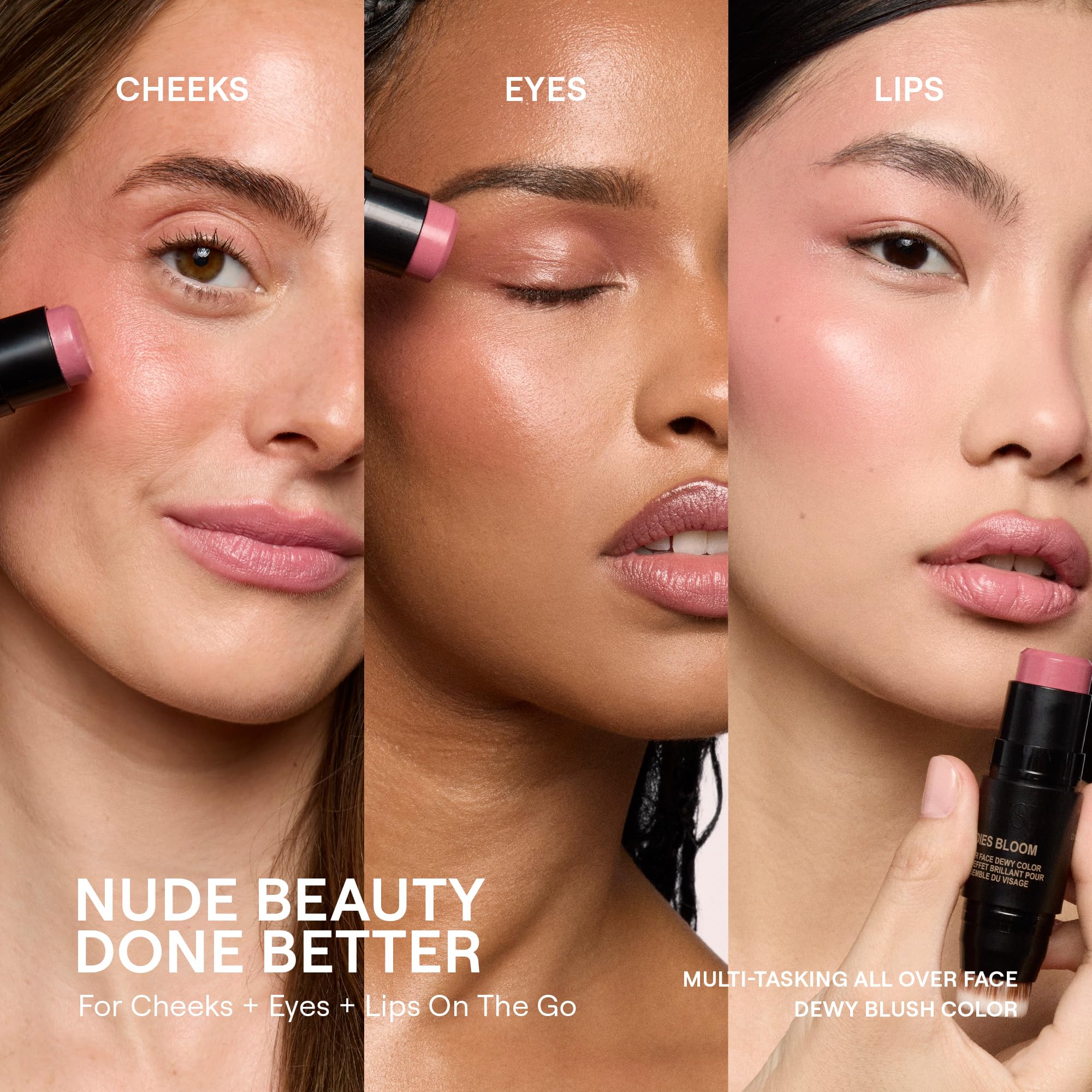 NUDESTIX Nudies Bloom Dewy Blush Stick Lilac Love – Dewy Blush Balm, Glassy Glow, Hydratisierend, Vegan – Für Wangen, Augen & Lippen 7g