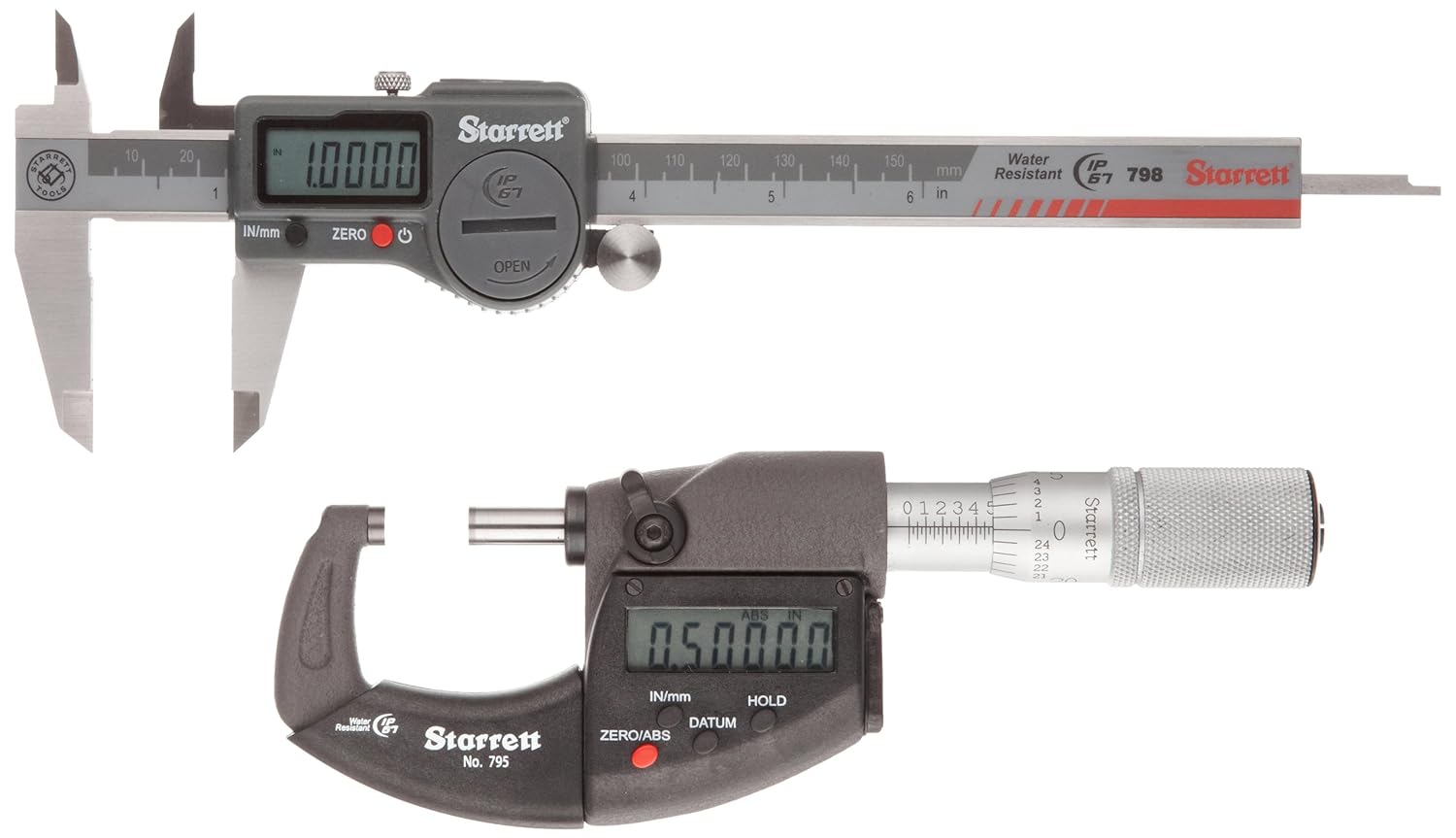 Starrett S766BZ Inch Basic Electronic Tool Set, With SPC Output