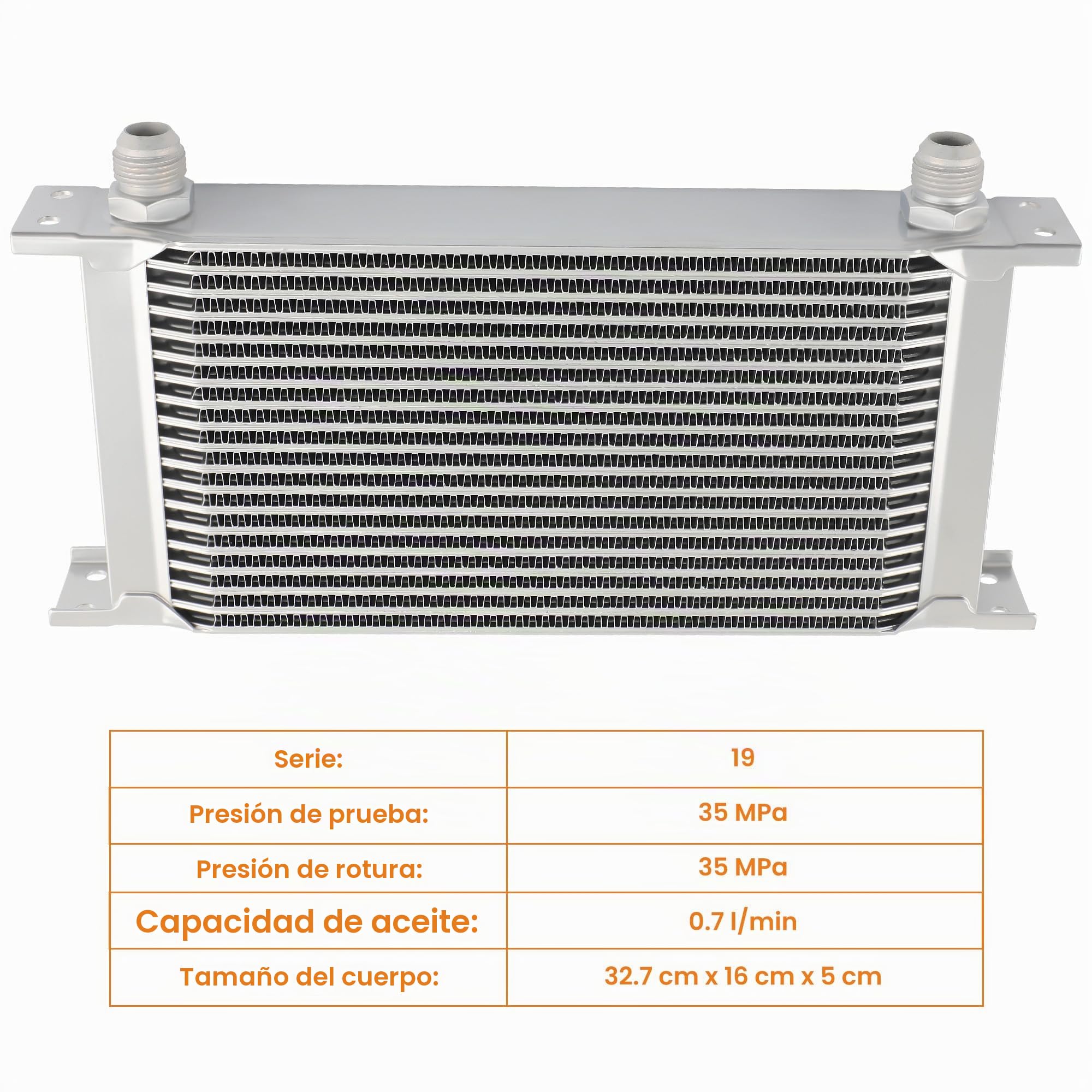 maXpeedingrods Kit enfriador de aceite de motor universal de 19 filas 10AN | AN10 Oil Cooler Kit