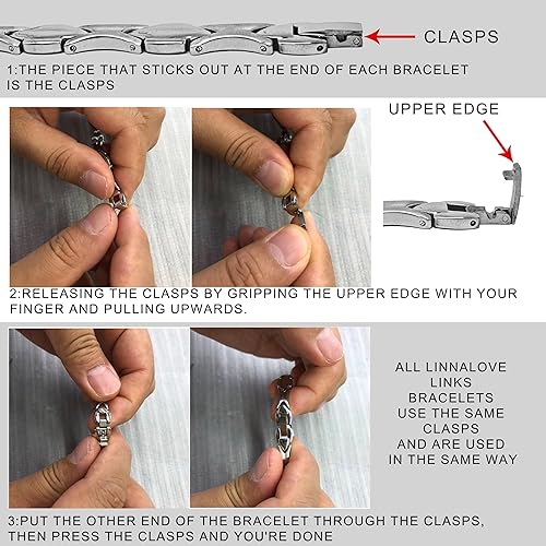 Miniatura 6 de Fashion Lady - Pulseras de identificación de alerta médica de acero inoxidable con grabado gratuito