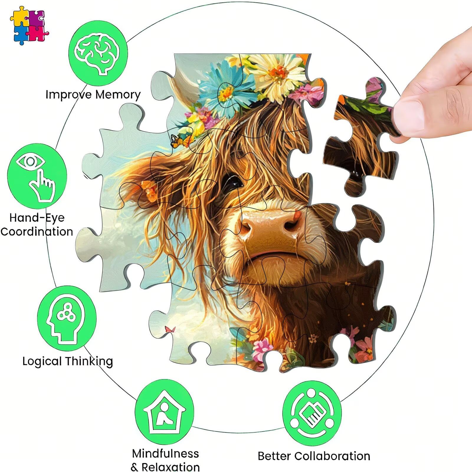 Puzzle 6000 elementów, Motyl Wół Puzzle 6000 elementów dla dorosłych i dzieci, Premium artystyczna łamigłówka, 179,5 x 105,5 cm Klasyczna gra Puzzle dla dorosłych, dekoracja domu, prezent dla mężczyzn