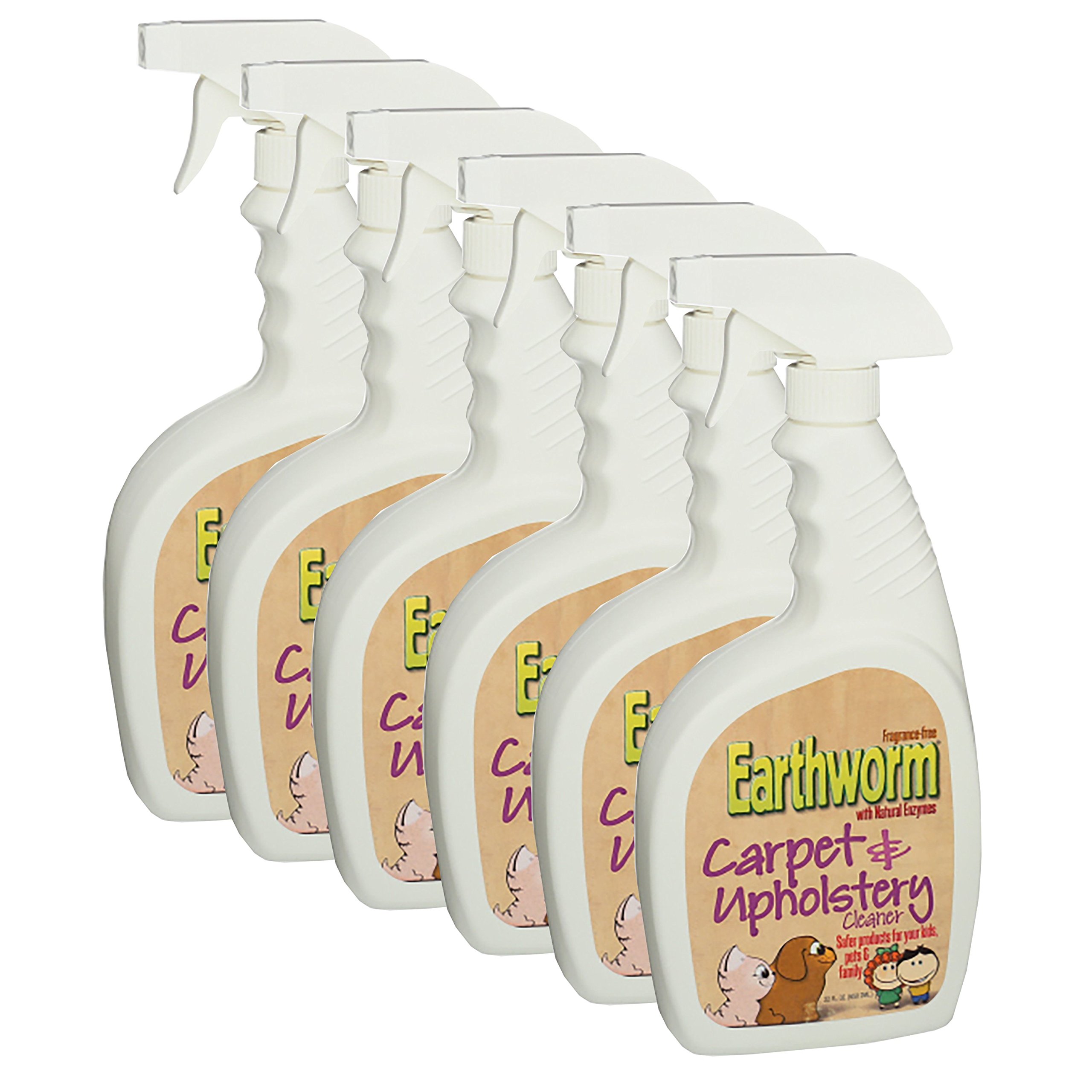Earthworm Carpet & Upholstery Cleaner Spot & Stain Remover - Natural Enzymes, Safer for Family, Envi