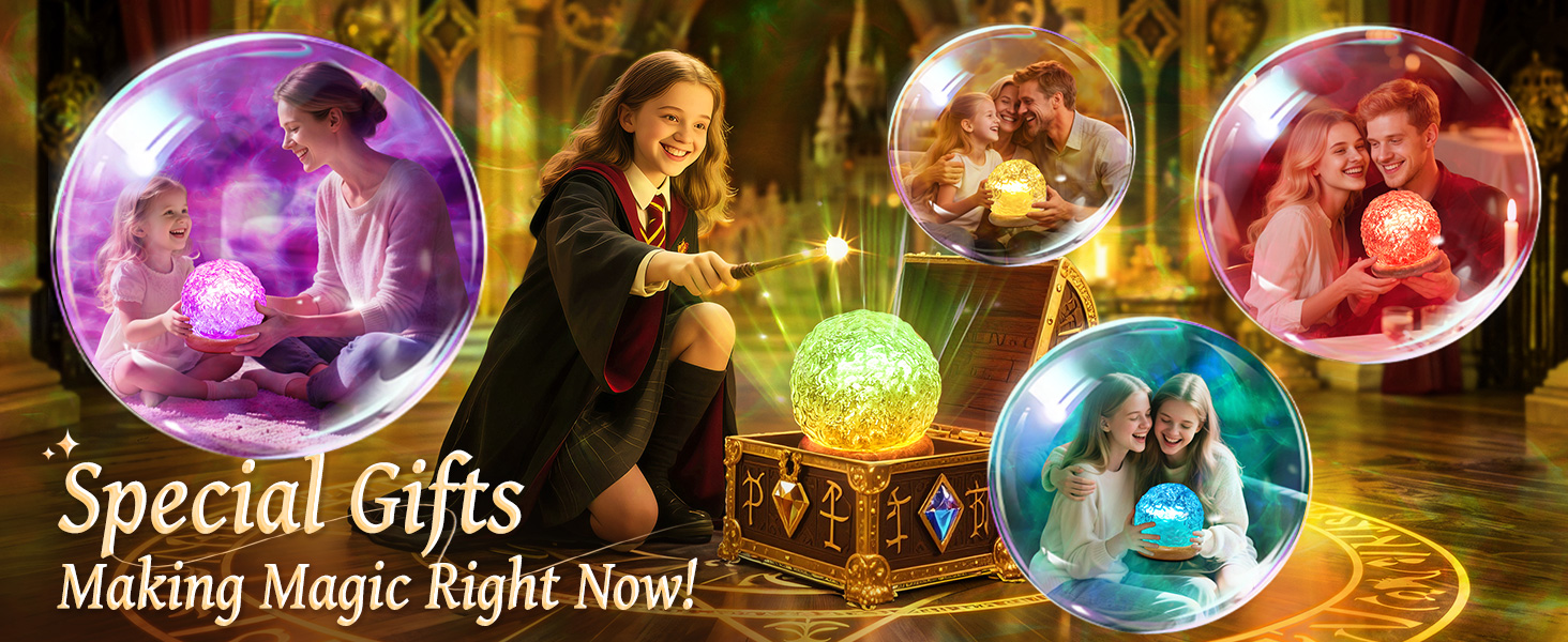 Mood Lighting Crystal Ball,18-Color Changing Lamp Ocean