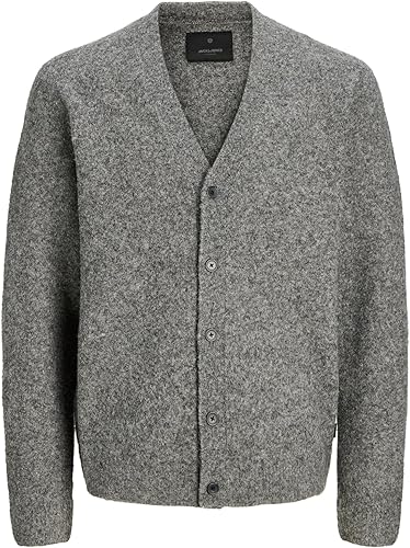 JACK & JONES Knit Jprblasimon Souffle-Cárdigan de Punto, Color Gris, XL para Hom