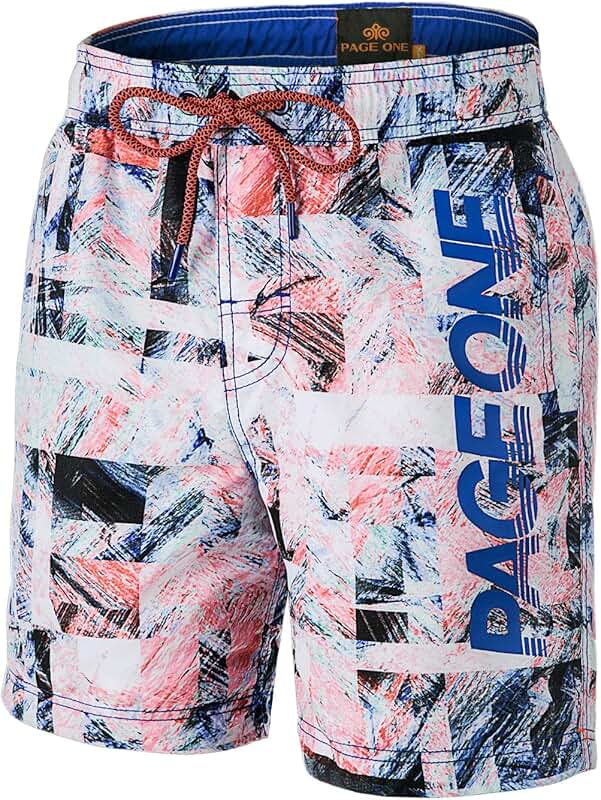 mens neon swim trunks