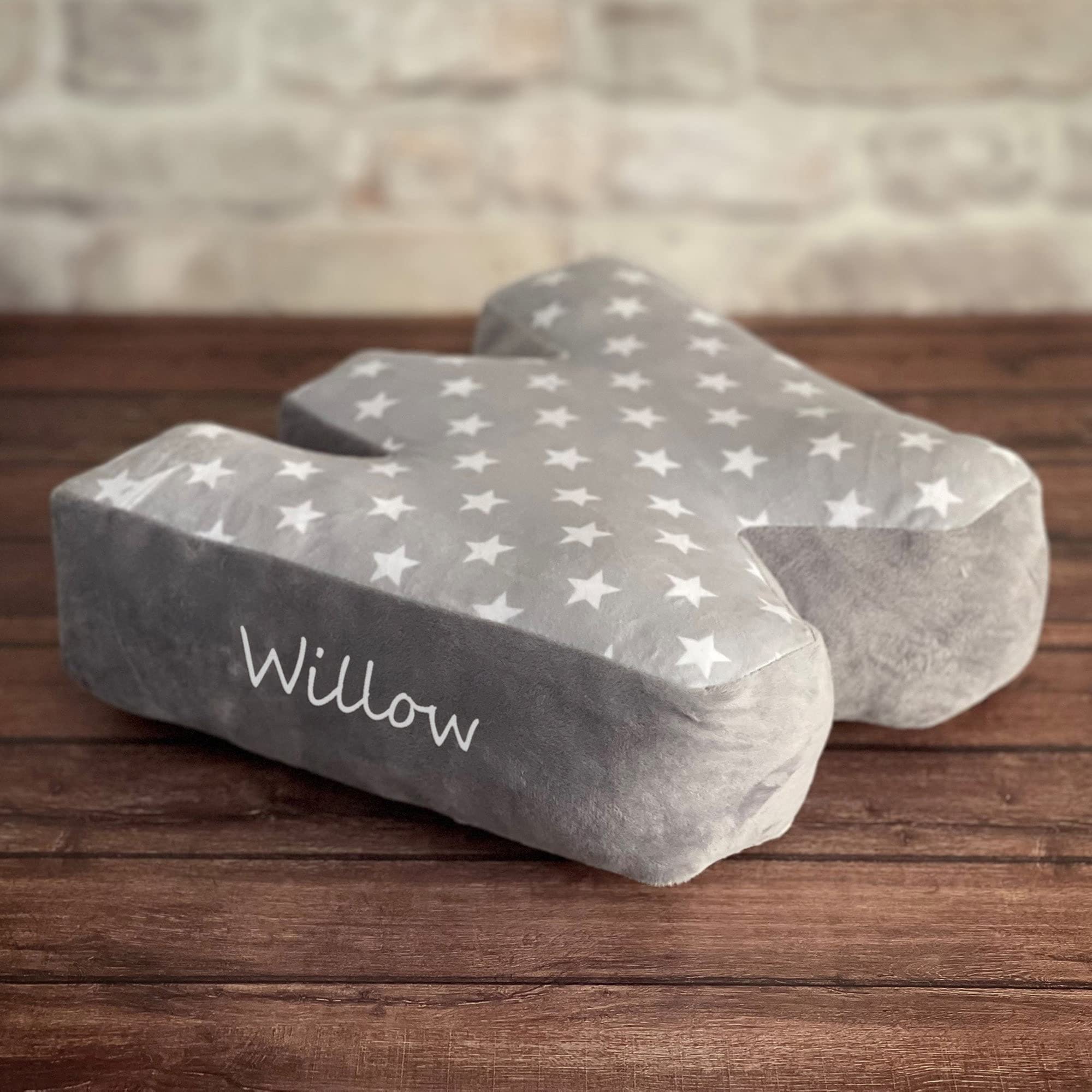 Echo Three Personalised Name Letter Cushion W | Custom Name Pillow W | Printed Alphabet Cushion Monogram Pillow | Baby Gift Bedroom Decor