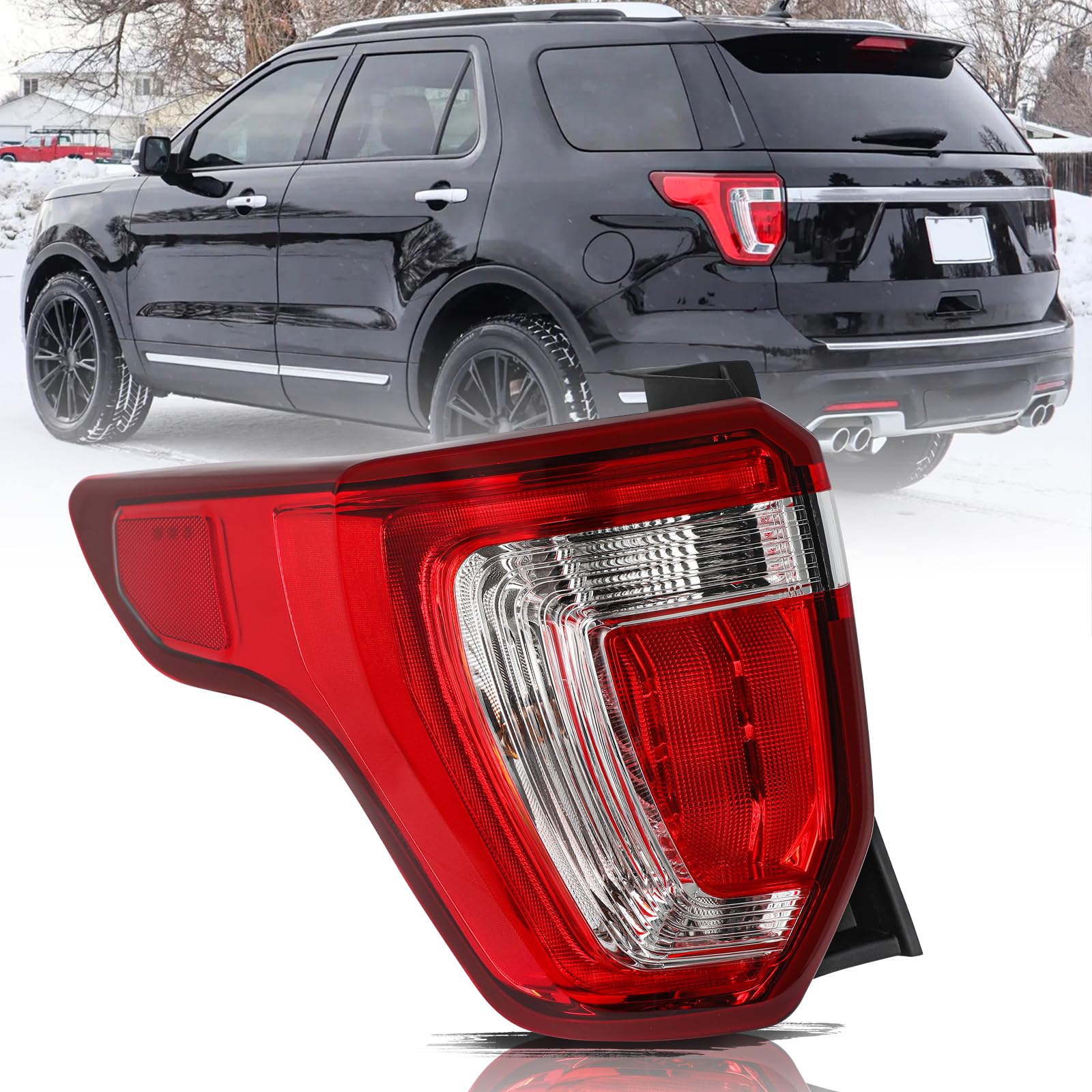 Aosky LED Tail Light Assembly for 2016-19 Ford Explorer