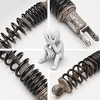 Vista 6 de RUTU 260mm de 10.25" Choque Trasero, Choque Mono, Reemplazo de Choque Universal Pit Bike para SDG SSR Pitster Lifan 110cc 125cc 140cc 200cc 250cc