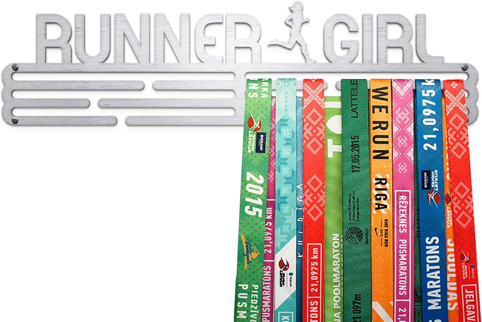 United Medals Runner Girl Sport Medal Hanger Display | Steel Medal holder | Awards display rack