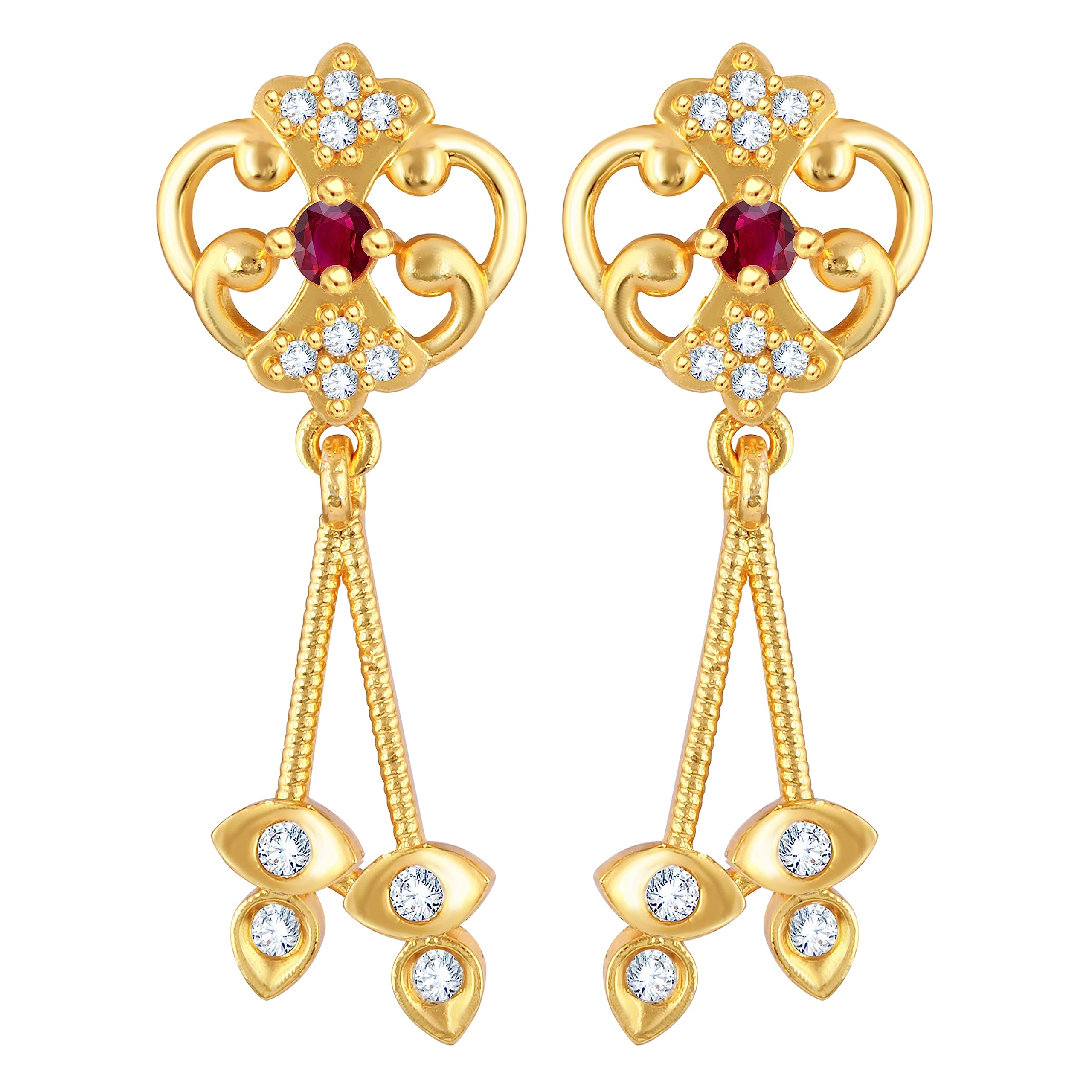 GenericNew Fashionable AD Diamond Designed Brass Earring Jhumki Set For Women's with MK JEWELLERS