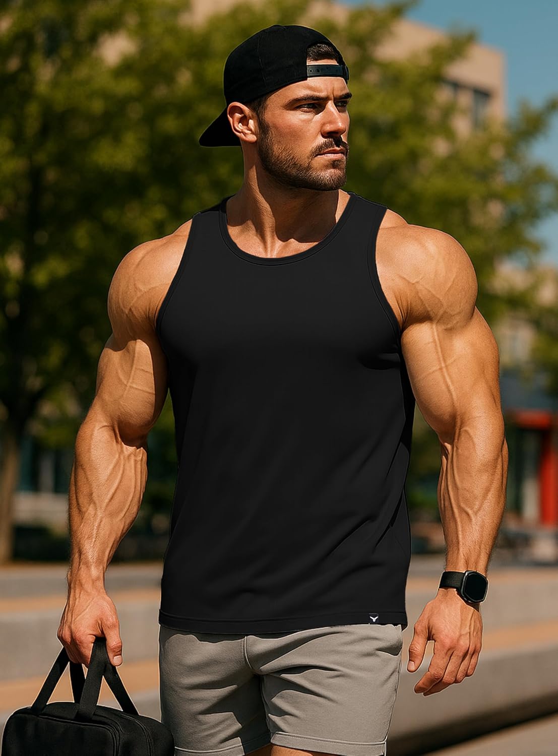 Men's Workout Tank Tops Sleeveless Muscle Shirts Running Athletic Bodybuilding Gym Tanks - Image 4