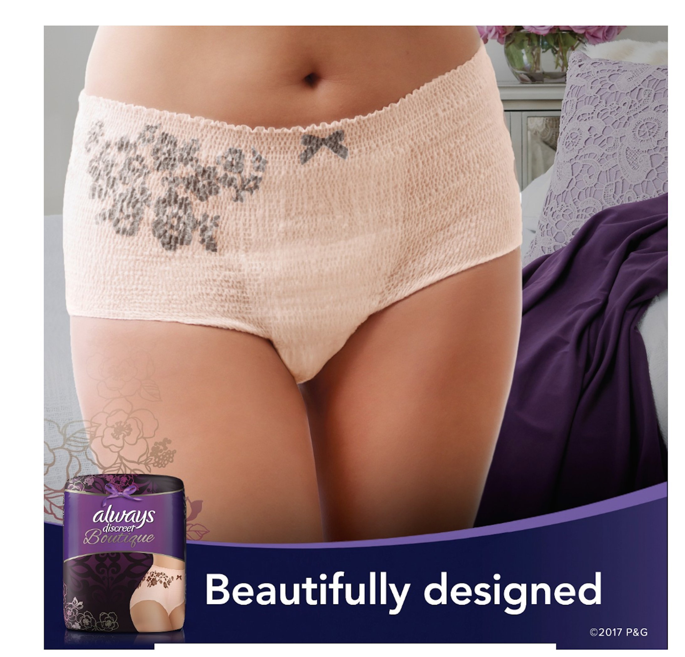 Buy 10 Count (1 Package) Large, Always Discreet Boutique Incontinence