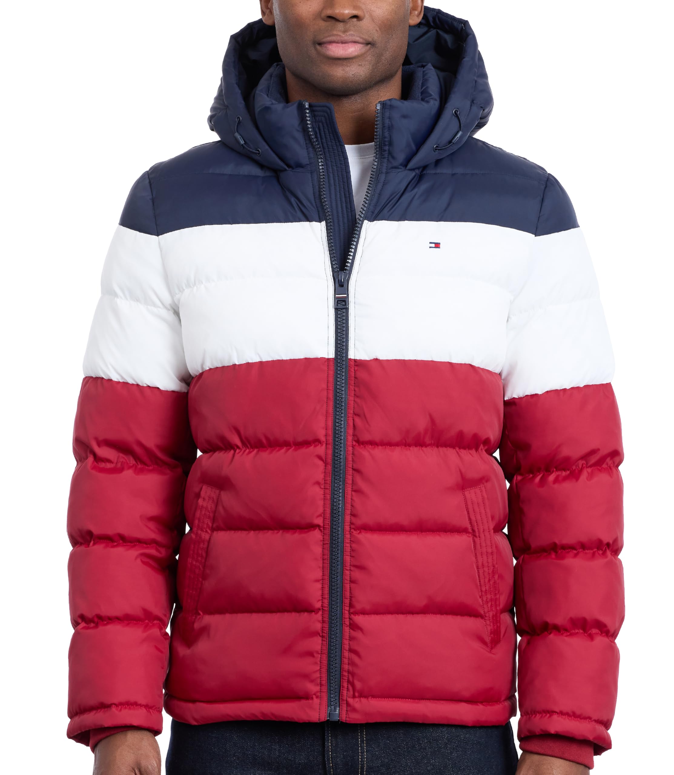 Men's Down Alternative Hooded Puffer Jacket (Standard and Big & Tall)