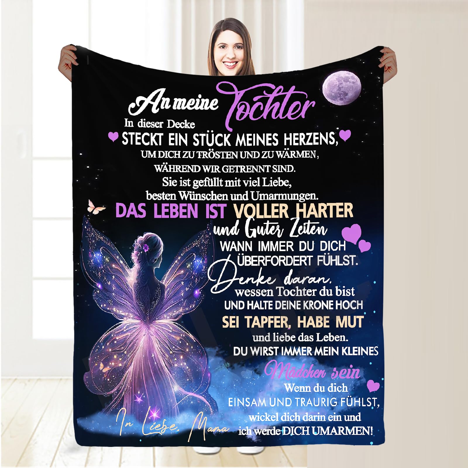 Coperta Religiosa Cristiana Con Messaggio Curativo Personalizzato, Microfibra Morbida 150x100 Cm, Per Donne, Regalo Di Conforto