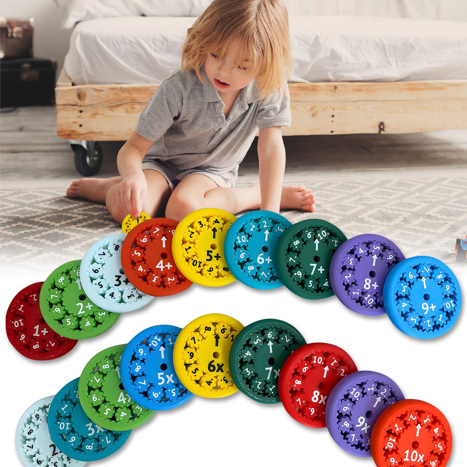 Math Fidget Spinner,Number Round Math Fidget Spinner for Children, Learn Multiplication & Division (18)