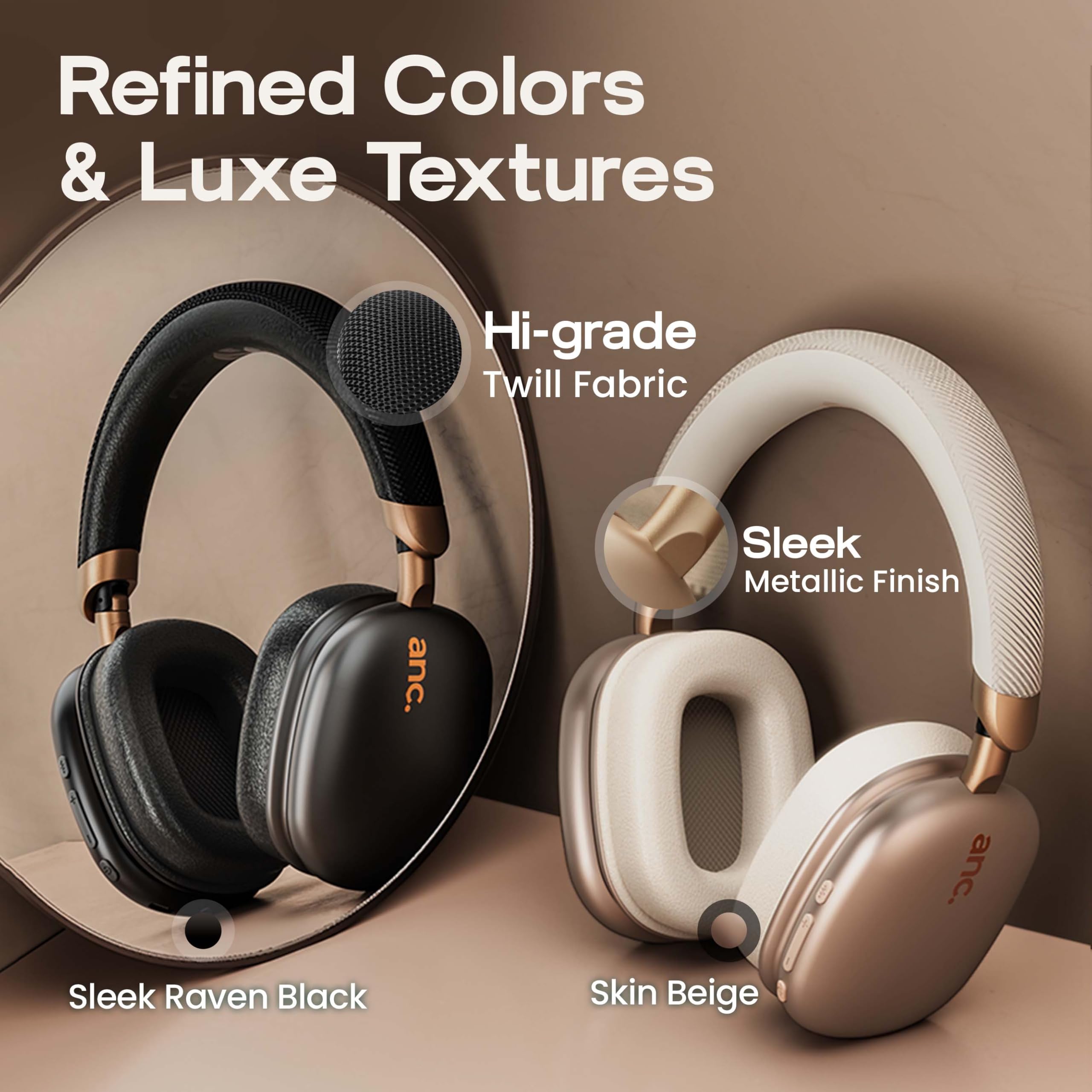 GOBOULT-Fluid X Pro Ear Bluetooth Headphones with 70H Playtime, 40mm Bass Drivers, Zen ENC Mic, Type-C Fast Charging, 4 EQ Modes, AUX, IPX5 Wireless Headphones (Black) — Amazon image 12