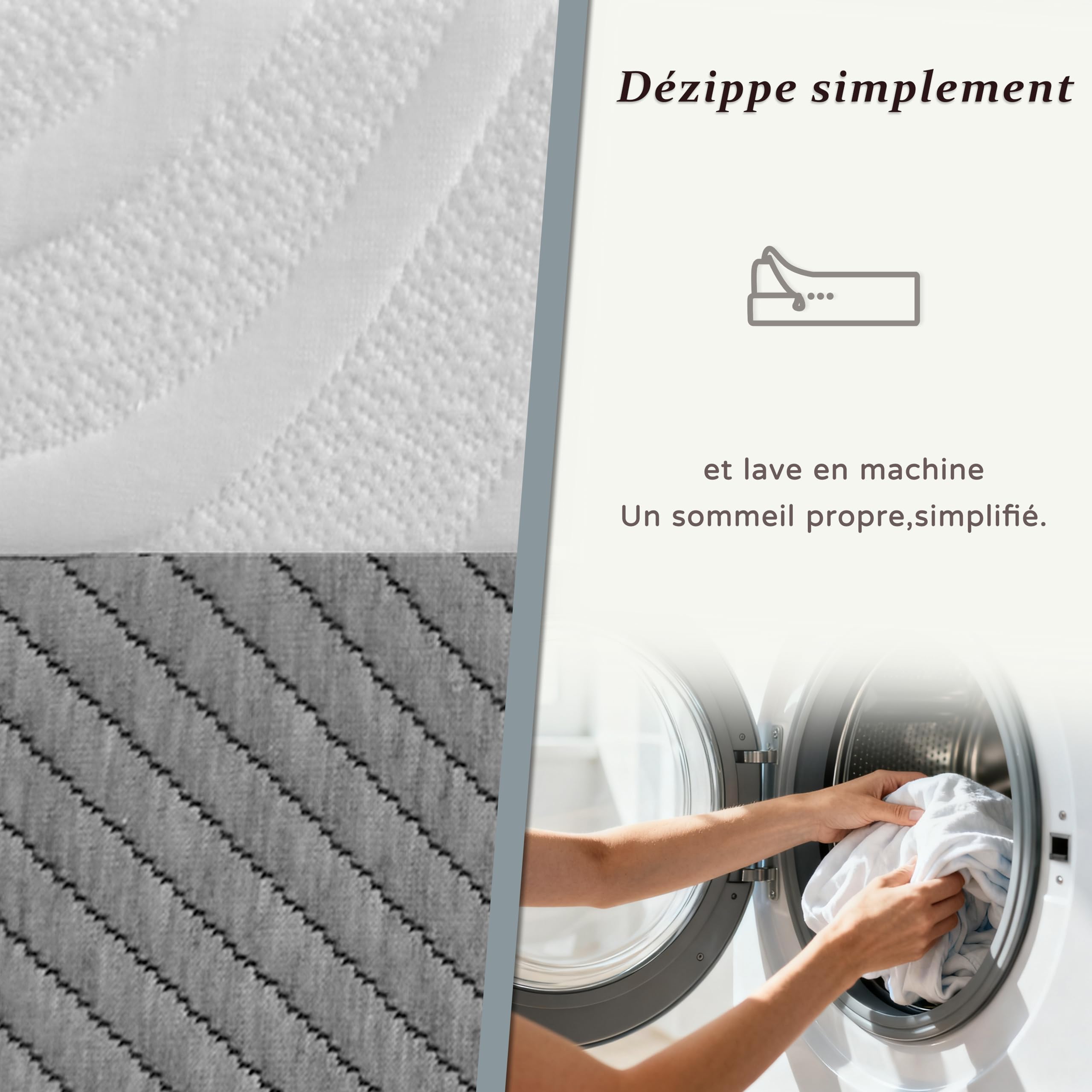 Lynnbery Matelas 180x200 cm, Matelas en Mousse Forme, 20 cm d'épaisseur
