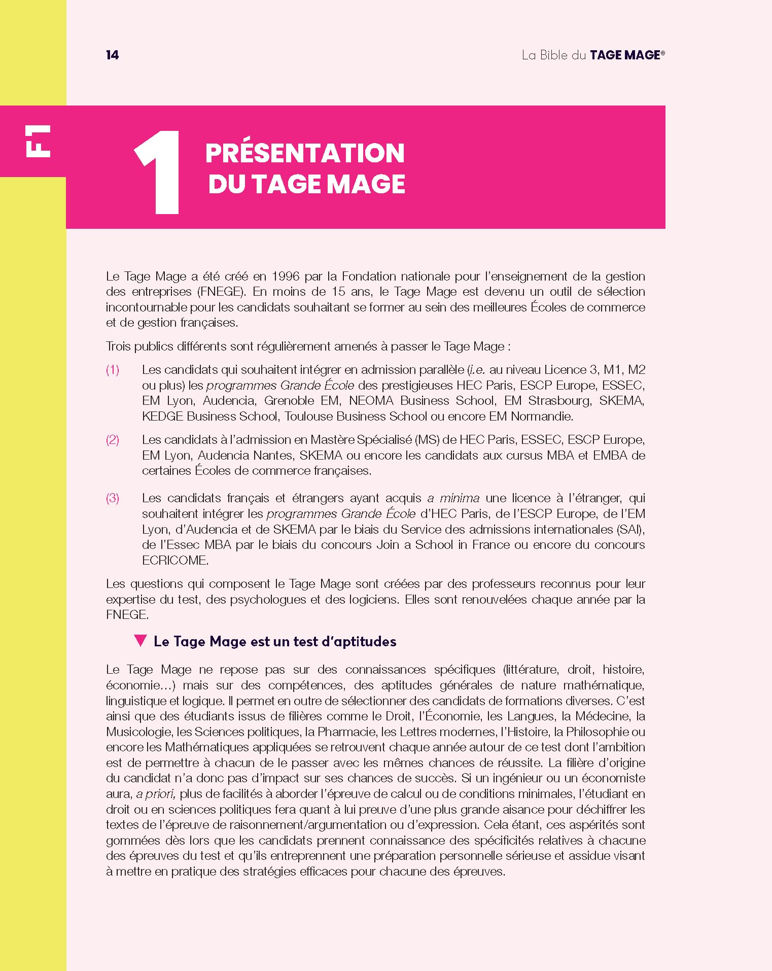 La nouvelle bible du Tage Mage 2027