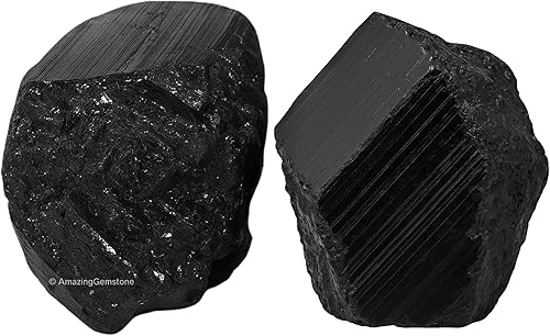 Miniatura 47 de Amazing Gemstone Cristales crudos de angelita y piedras curativas, rocas naturales para pulir, piedras y cristales crudos de bricolaje, 2 piezas