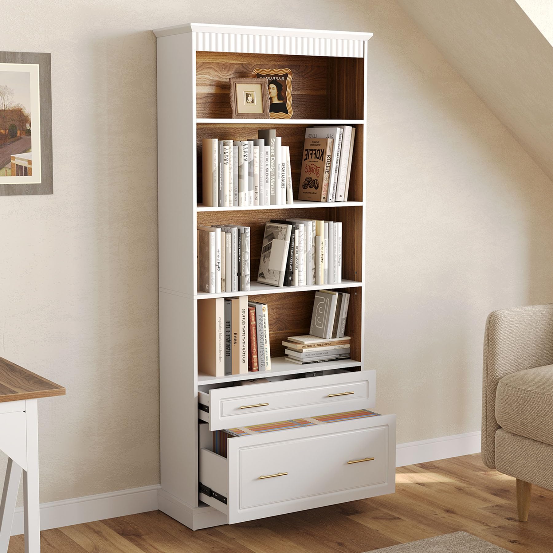 Amazon.com: LITTLE TREE 72-Inch Tall White Bookcase, 5-Tier Wooden