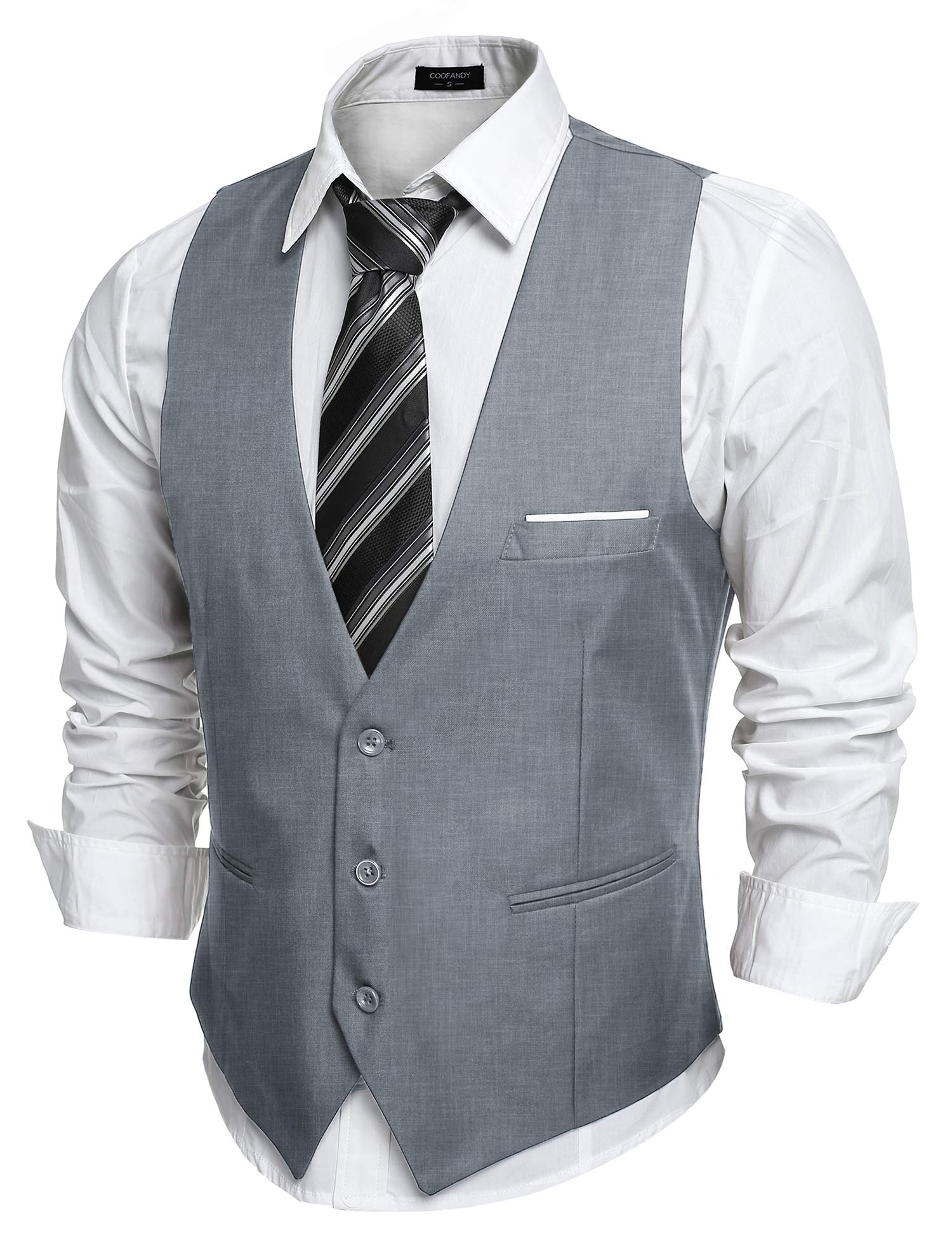 Sponsored Ad – Men's Suit Vest Slim Fit Formal Dress Waistcoat Casual Business Vests for Suit or Tuxedo