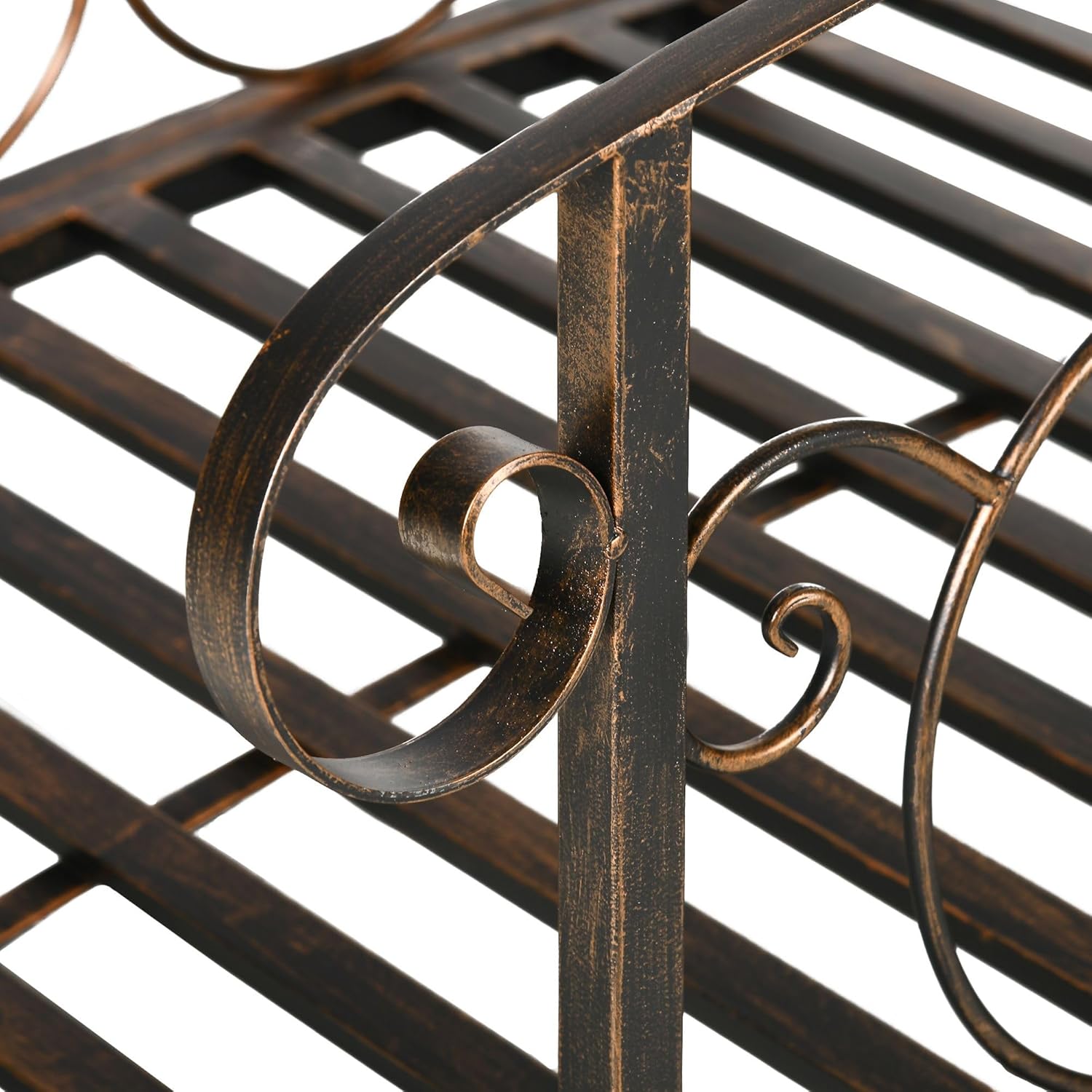 6ft High-Performance Metal Arch Garden Bridge with Superior Safety Railings and Sophisticated Bronze Powder-Coated Finish