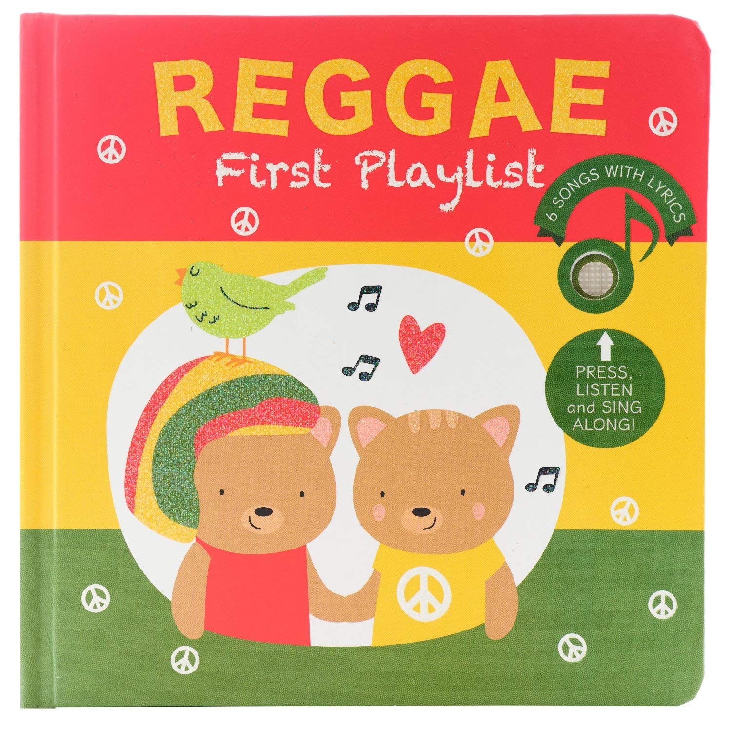 Cali's Books Reggae Musical Book for Toddlers 1-3 with Favorite Bob Marley Songs. Sound Book for Toddlers 1-3 for Kids