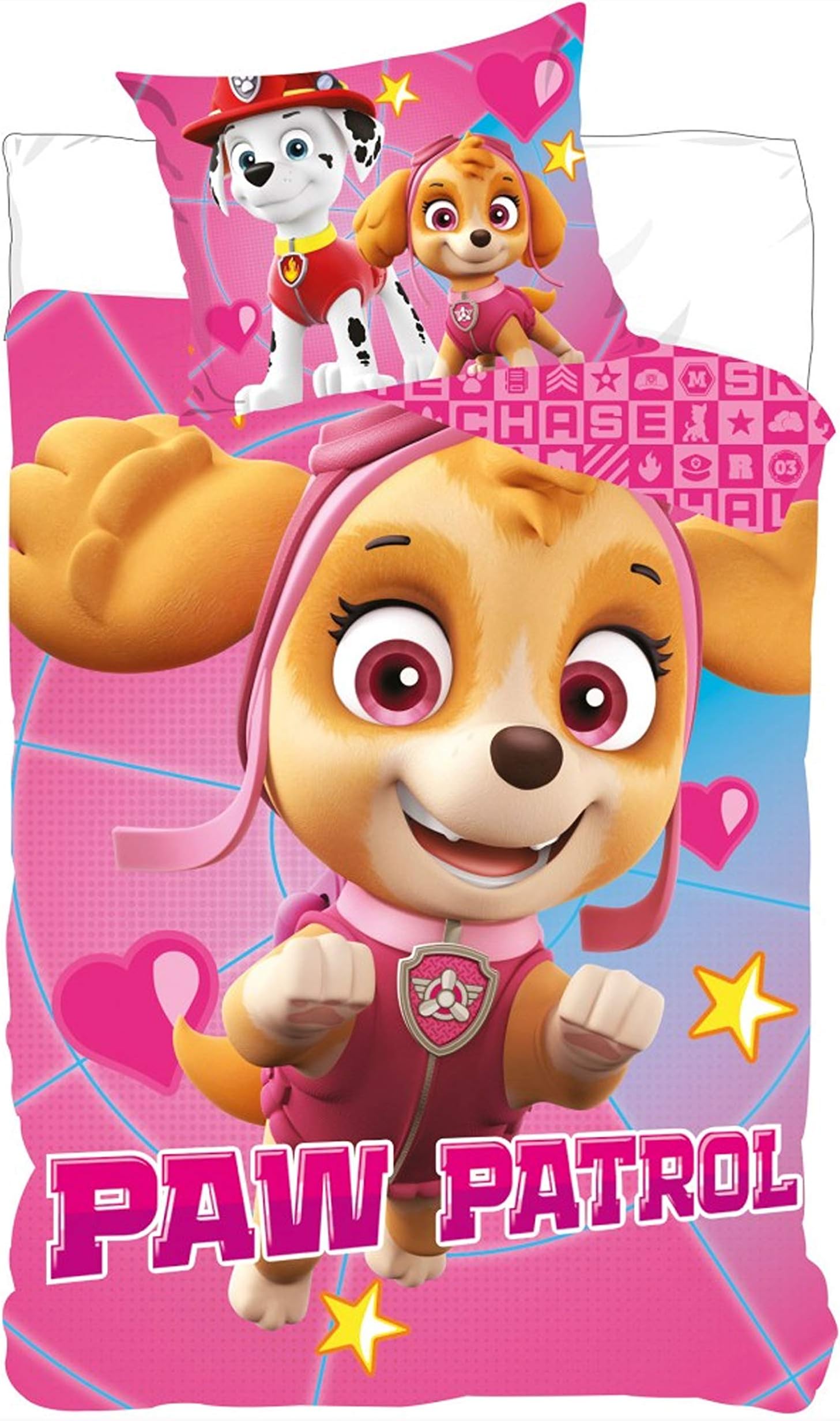 BrandMac Paw Patrol Toddler Bedding Set Pink 2 Piece Paw Patrol Cot