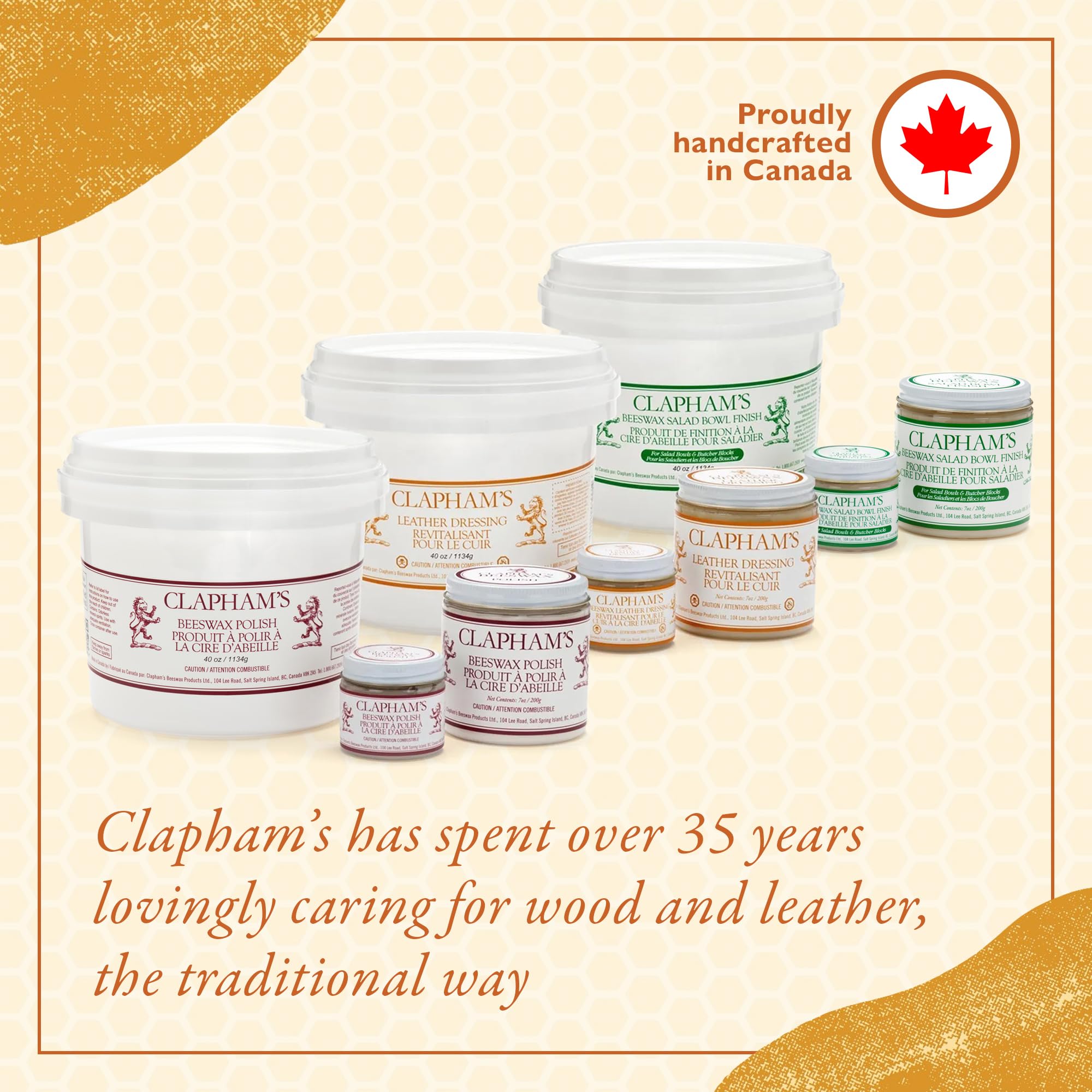 Amazon.com : Clapham's - Natural Hand Cream - Soothing Beeswax Balm with  Lavender & Rosemary Essential Oils