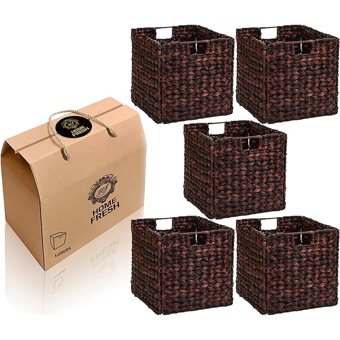 Buy Home Fresh 5 Pack Natural Rattan Baskets Pantry Organizer Wicker