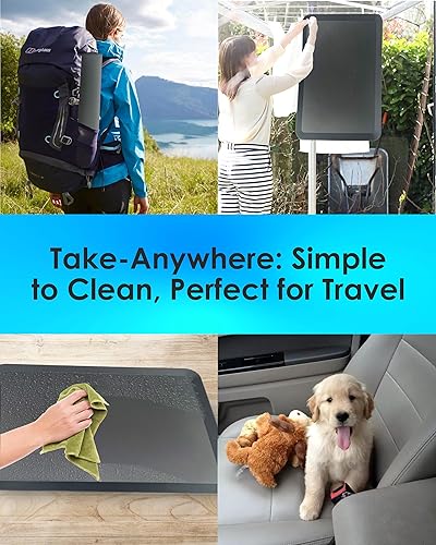 Miniatura 7 de Skywin Bandeja de soporte para orina de gato para almohadillas de entrenamiento de 11.5 x 17 pulgadas (gris) - Soporte de silicona para orina para