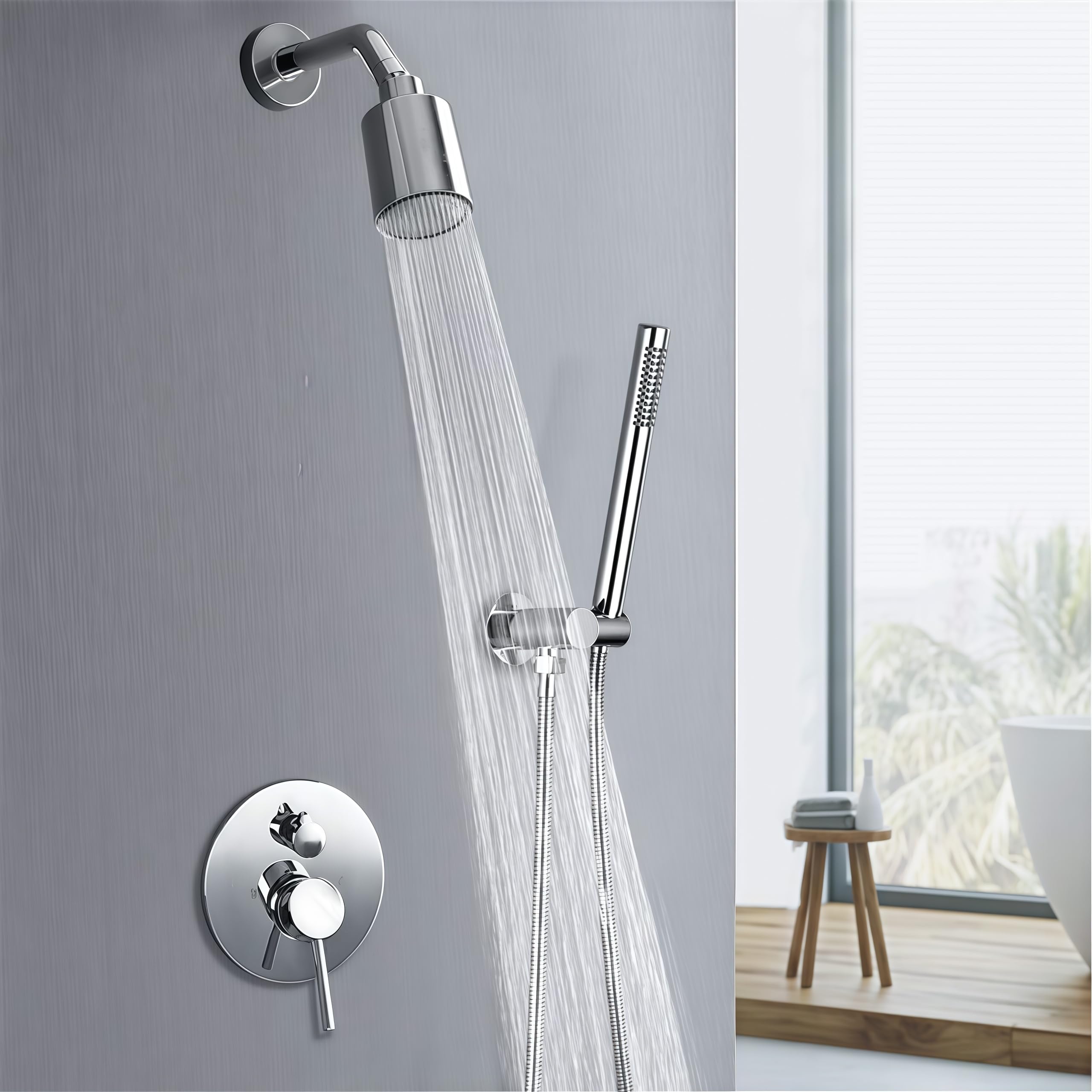 Robinet mitigeur bain douche eau chaude en laiton pour rénovation