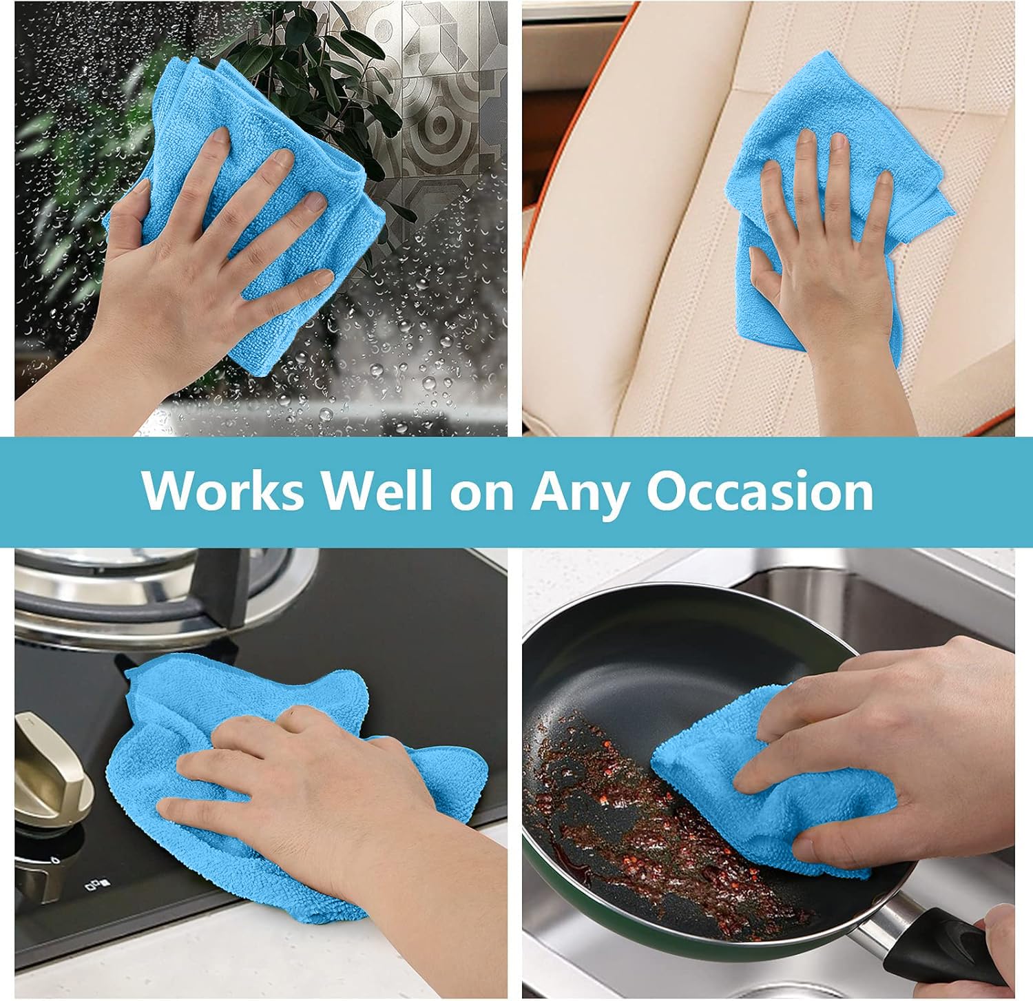 Amazon.co.jp: HOMEXCEL ブルーマイクロファイバークリーニングクロス