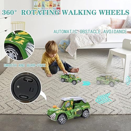 Miniatura 4 de Dinosaur Toys for 1 2 3 Year Old Boys,Toddler Toys Moving Dino Transforming Car,Dinosaur Toys for Kids 3-5 with Light Music Mist Spray for Toddlers