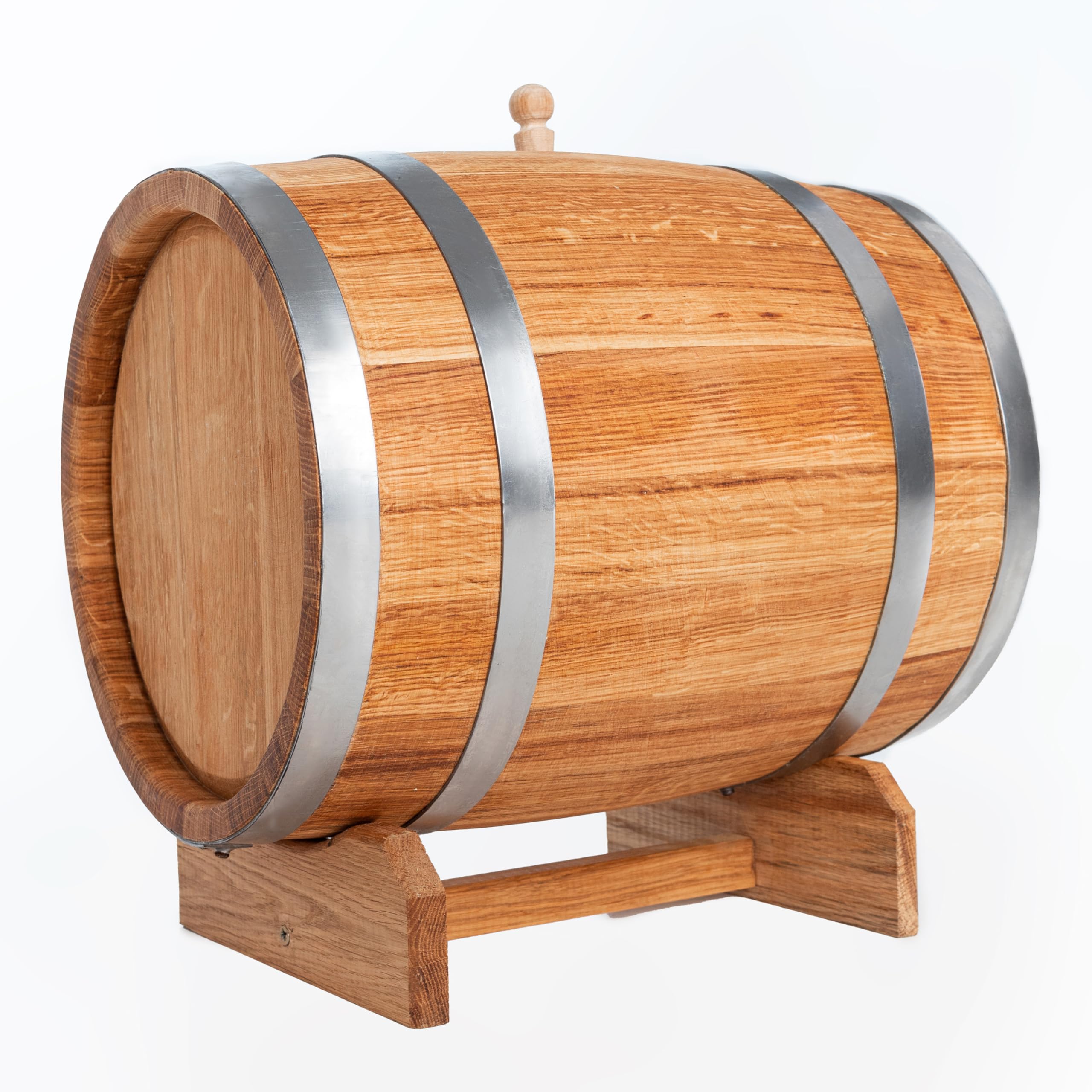 Barril Madera 10L - Barril Pequeño de Roble para Alcohol - Barrica de Vino - Mini Bar con Dispensador de Whisky - Barril Vino 10 litros - Ideal para Degustaciones o como Regalo