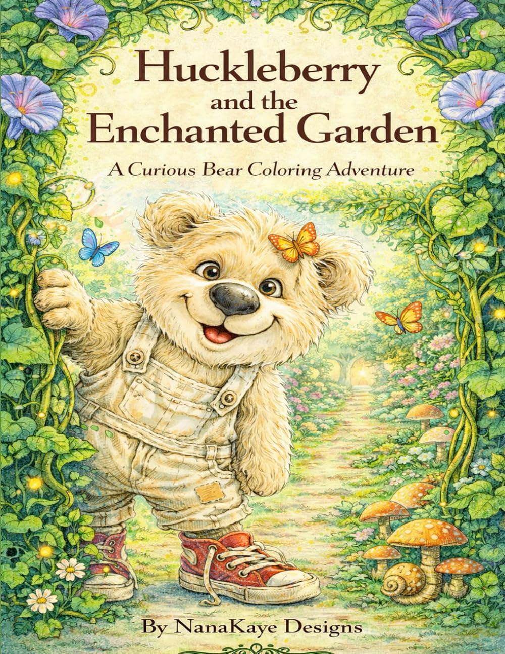 Huckleberry and the Enchanted Garden: A Whimsical Coloring Adventure