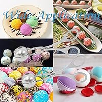 Vista 6 de Paquete de 2 bolas de acero inoxidable para hacer bolas de albóndigas, pinzas de bola de carne sin pegar, moldes para tartas, pinzas de hielo