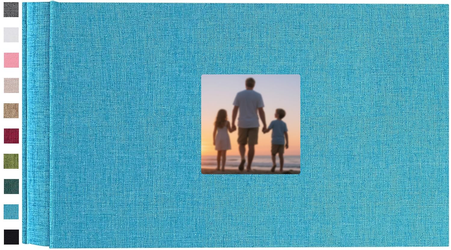 Ponping Small Photo Album 6x4 100 Photos Linen Cover Picture Photo Book for Family Wedding Anniversary Baby Vacation