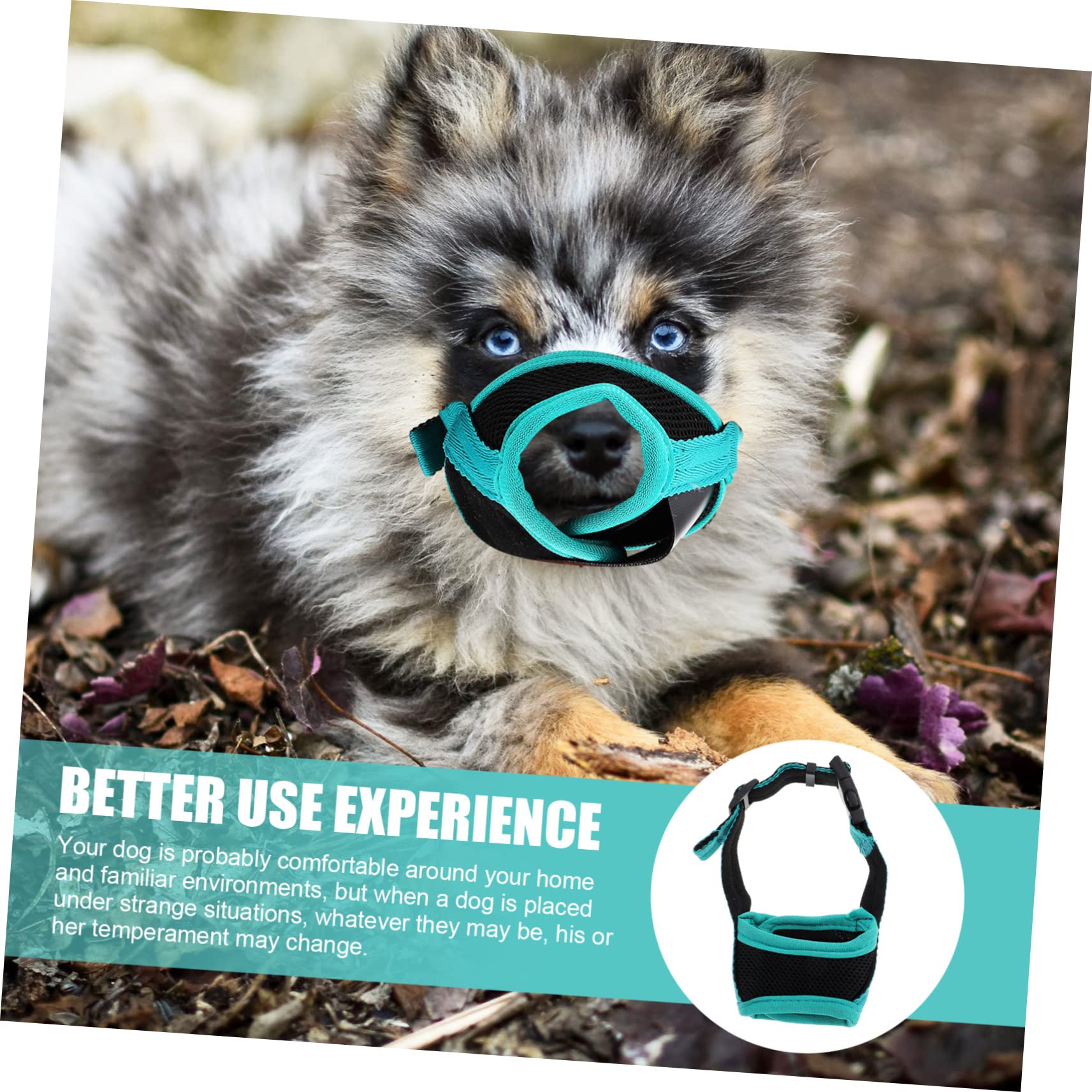 HOLIDYOYO Dog Muzzle Breathable Puppy Mouth Cover for Outdoor Use Comfortable Fit Hollow Design for Drinking for Dogs