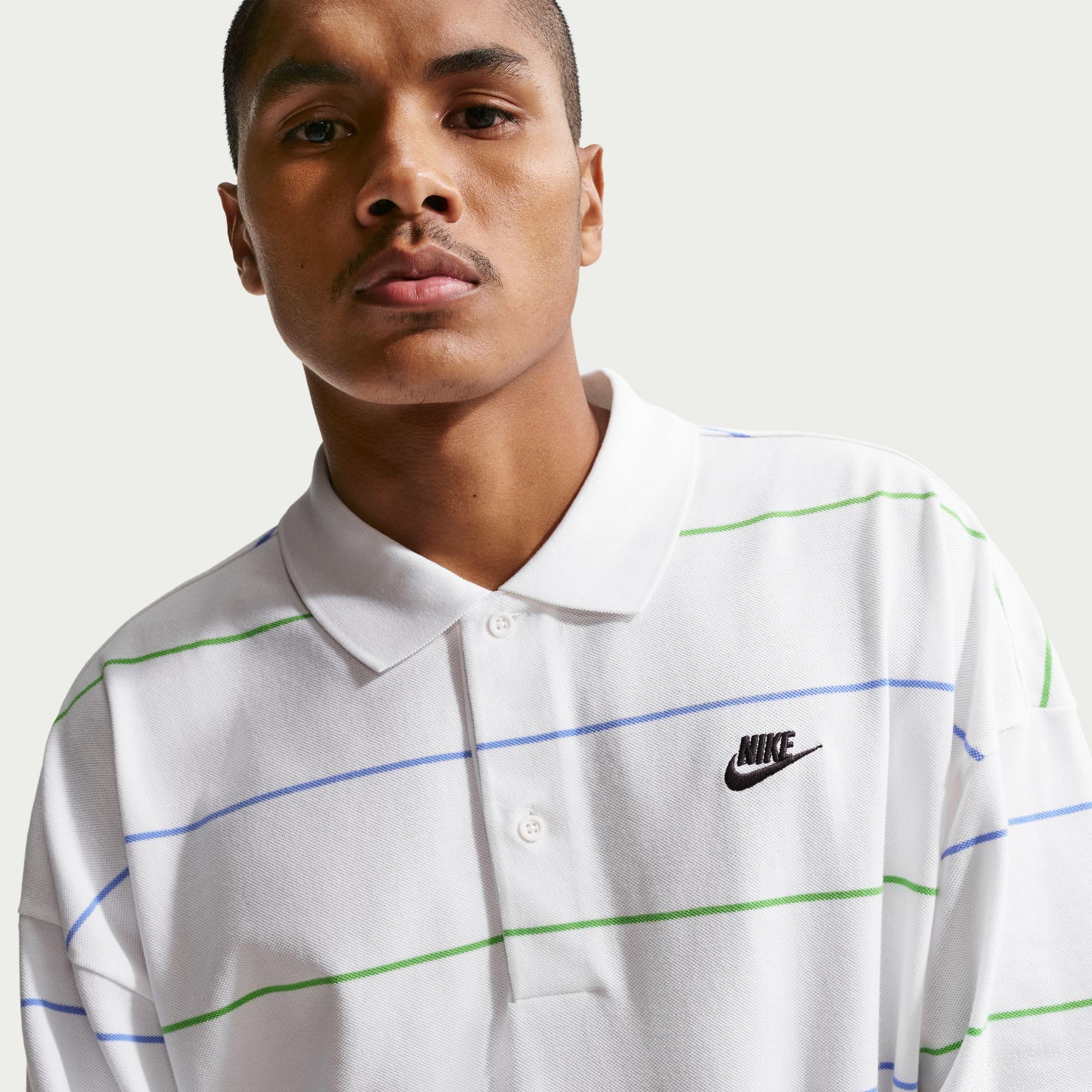 Nike Nike Sportswear Club Polo Oversize A Rayas - Hombre Polo Oversize Hombre