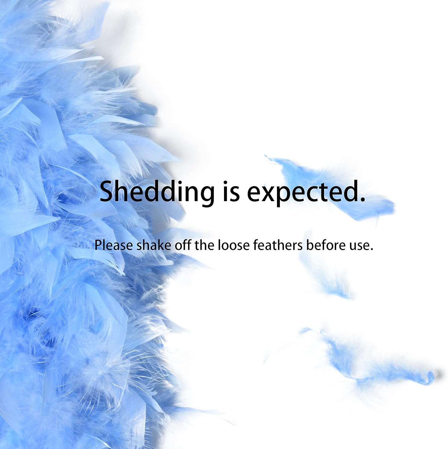 Ws&Wt 2 Yards 100 Grams Turkey Chandelle Feather Boa for Adult Women Costume Accessory Dress up Party Favors - Image 5