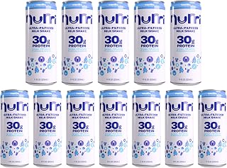 Nurri vanilla 12-Pack Ulta Filtered Milk Shake, 30g Protein, 1g Sugar, 150 Calories, 10 Vitamins and Minerals Per Can | 12-11 Fl Oz Cans Per Package, Grade A Lactose Free (12 Pack, Vanilla)
