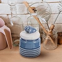 Vista 6 de Cabilock Tarro de almacenamiento de té con tapa para té, recipiente de café, boticario, tacto suave, estilo aleatorio