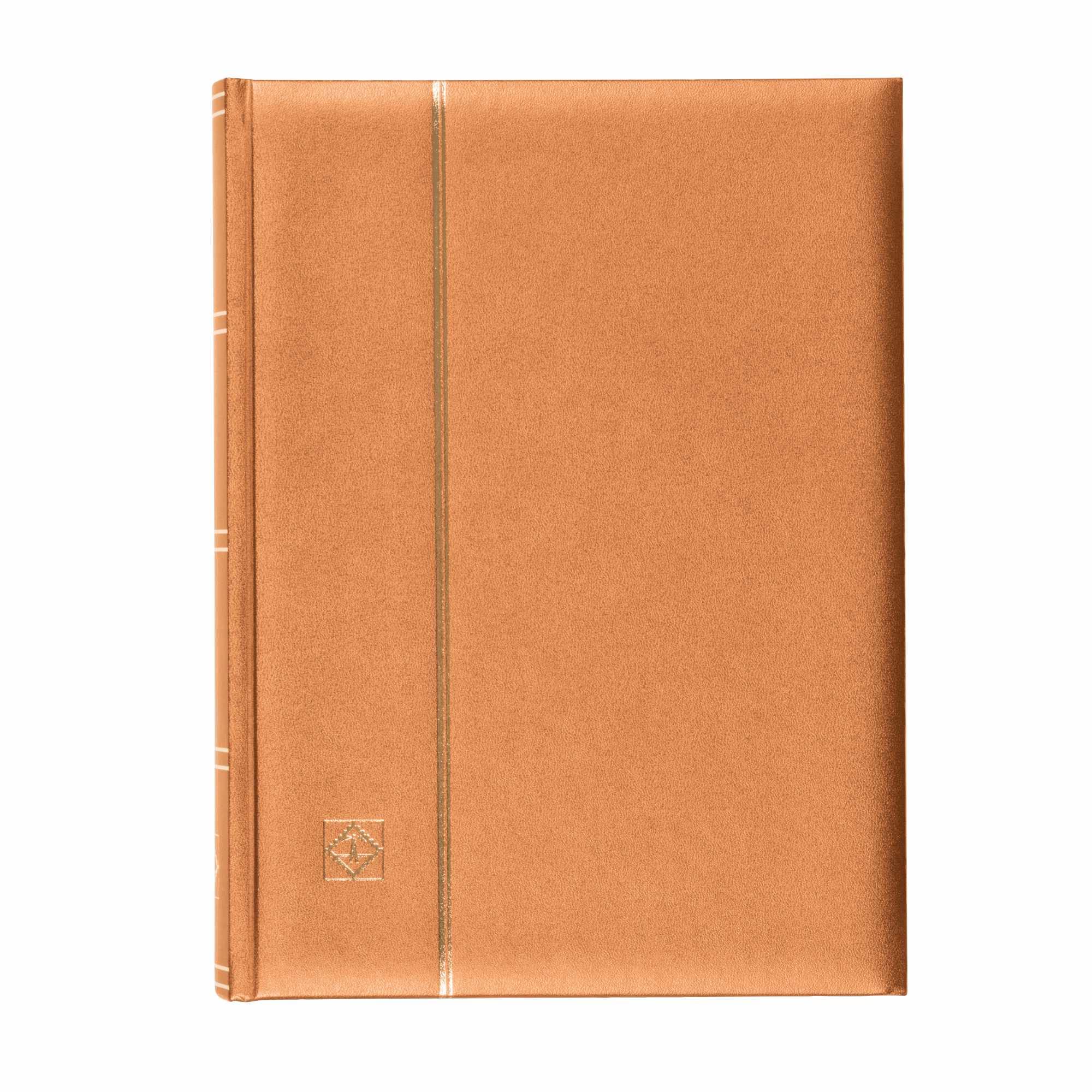 Leuchtturm 358060 Album de Timbres Comfort - DIN A4, 64 Pages, Bande pergaminée, Couverture ouatinée - Bronze