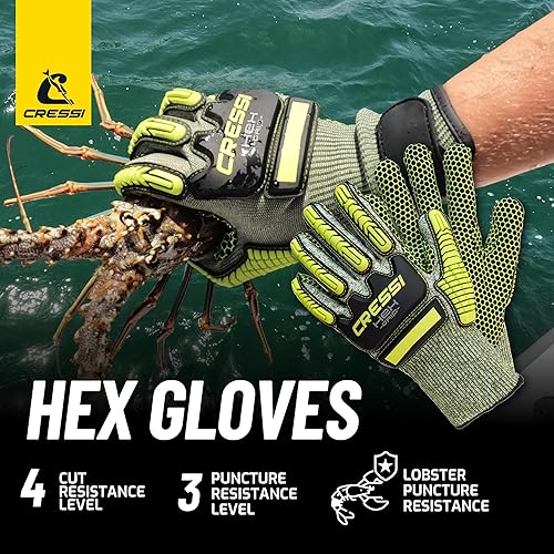 Miniatura 2 de Guantes de buceo resistentes a pinchazos - Protección contra golpes - Protección de palma contra picaduras y cortes - Ideal para pesca submarina,